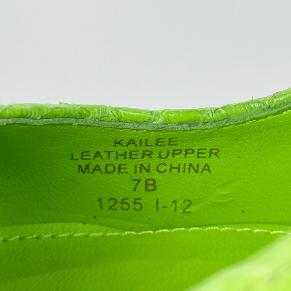 Lauren Ralph Lauren Kailee Green Size 7 Snakeskin Pointed Toe Stiletto Heel - Picture 4 of 12